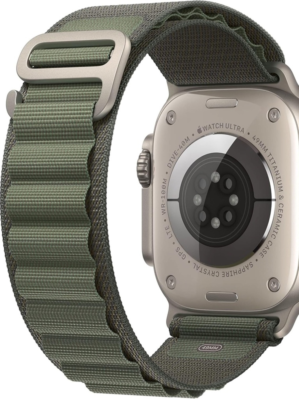 Genuine Apple Green Alpine Loop Watch Band 49mm